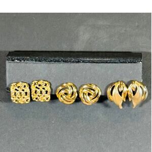 Gold Toned Clip On Earrings Bundle